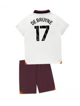 Manchester City Kevin De Bruyne #17 Dječji Gostujuci Dres kompleti 2023-24 Kratak Rukavima (+ kratke hlače)